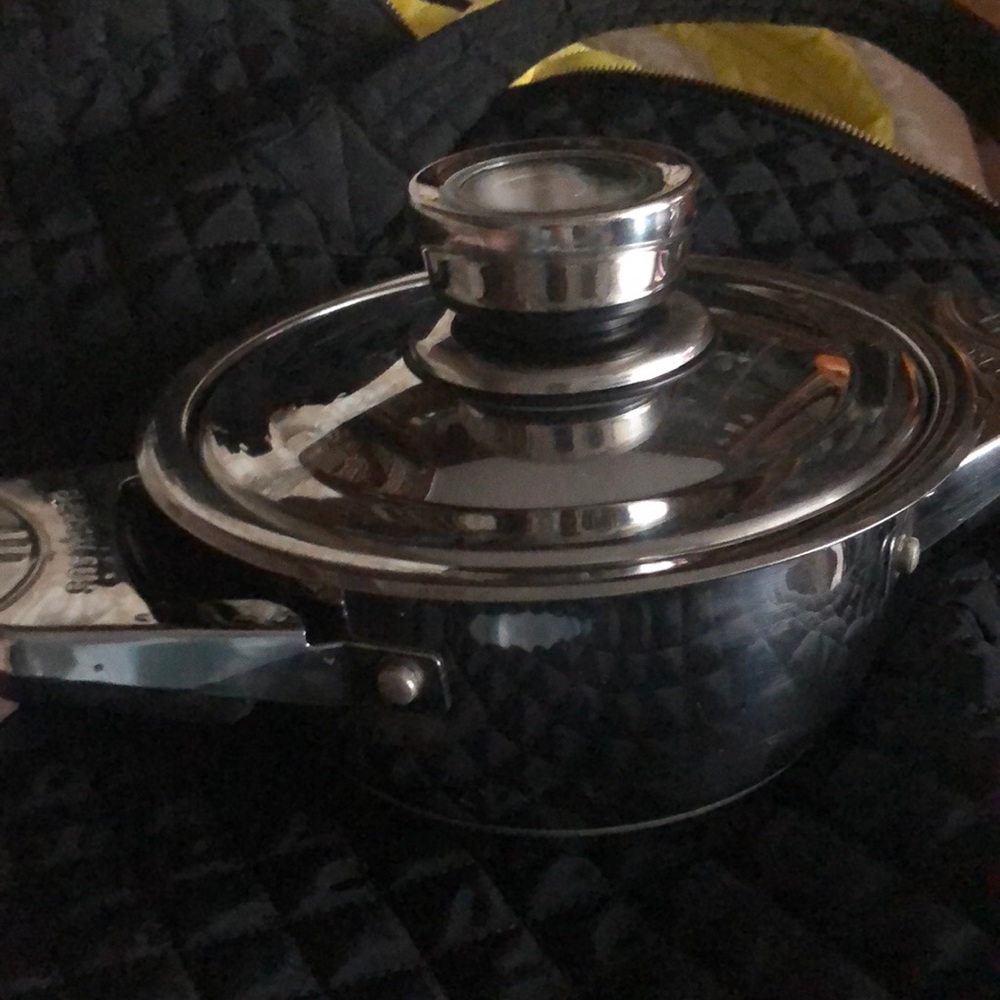 Vintage Berghaus  heavy stainless steel pot 1 Quart Excellent